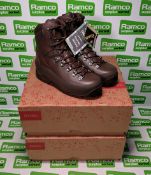 2x pairs of Iturri brown combat boots size 5L - Male