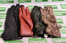 550x British Forces unpaired gloves - mixed styles - mixed sizes