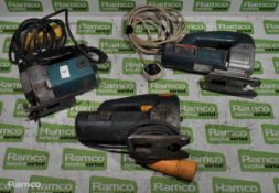 3x jigsaws - Makita 4300 BA, Bosch GST 60 PBE and Bosch 1581.7 jigsaws