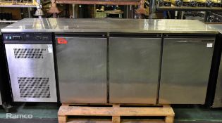 Foster BM3ECOMB Barmaster 3-door refrigerator unit - W 2100 x D 580 x H 980mm