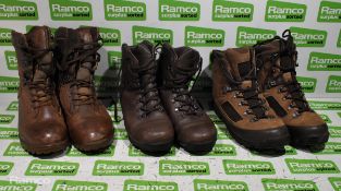 100x pairs of Grade 2 Various combat boots - may include - Magnum, YDS, Haix - mixed sizes