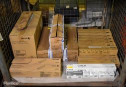 Mixed Xerox toner cartridges, waste cartridge, fuser/belt cleaner - full details in description