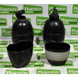British Forces plastic water canteens - 93kg - may be incomplete