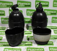 British Forces plastic water canteens - 93kg - may be incomplete