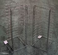 2x commercial 14 layer pan stacking racks