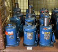 12x Weber Hydraulik ATPX 12-230 12000kg telescopic lift bottle jacks