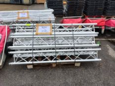 9x aluminium 3 point stage truss sections - W 2040 x D 1120 x H 860mm - 91kg