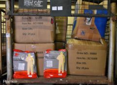 225x Xian Wanli Cat.III disposable protective chemical coveralls - large & 3XL