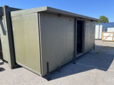 20ft prototype mobile command container with drag on hitch - full details in the description