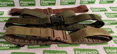 200x British Forces belts - various types and sizes