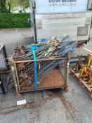 Collection of metal pigtail fence spikes and mooring stakes - 540kg