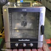 Blue Seal EC40M7 Turbofan stainless steel electric combi oven - W 777 x D 835 x H 942mm