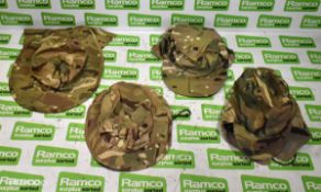 35x British Army MTP mixed hats - cold weather, tropical and combat - mixed sizes