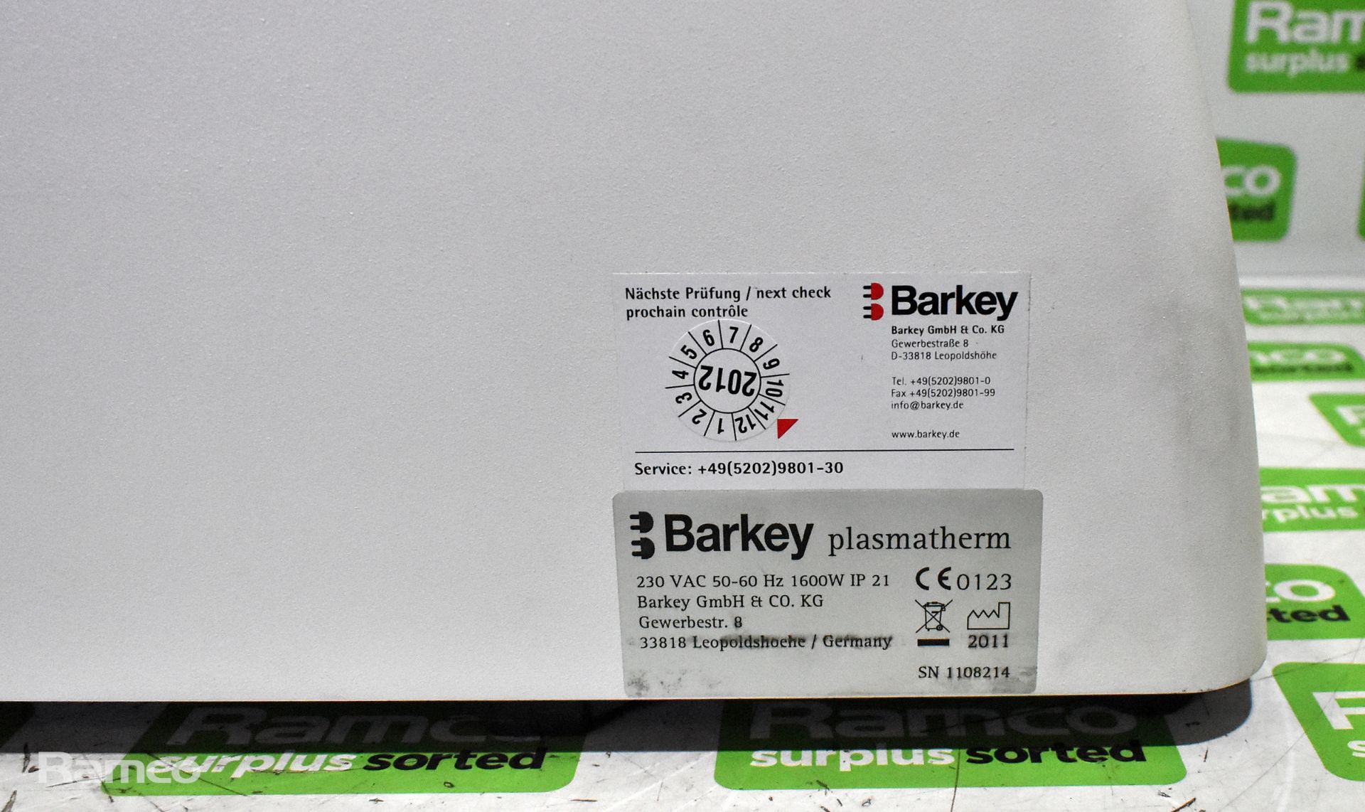 Barkey Plasmatherm thawing bath blood bags prewarming unit - 230V - Image 5 of 5