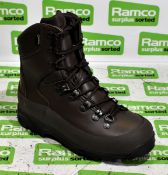Iturri brown combat boots - female - size 4L