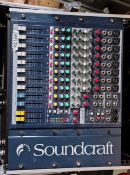 Soundcraft EPM8 8:2 mixer with Sennheiser EW300 receiver & Shure QLXD4 receiver and microphone