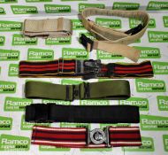 190x British Forces belts - various types and sizes