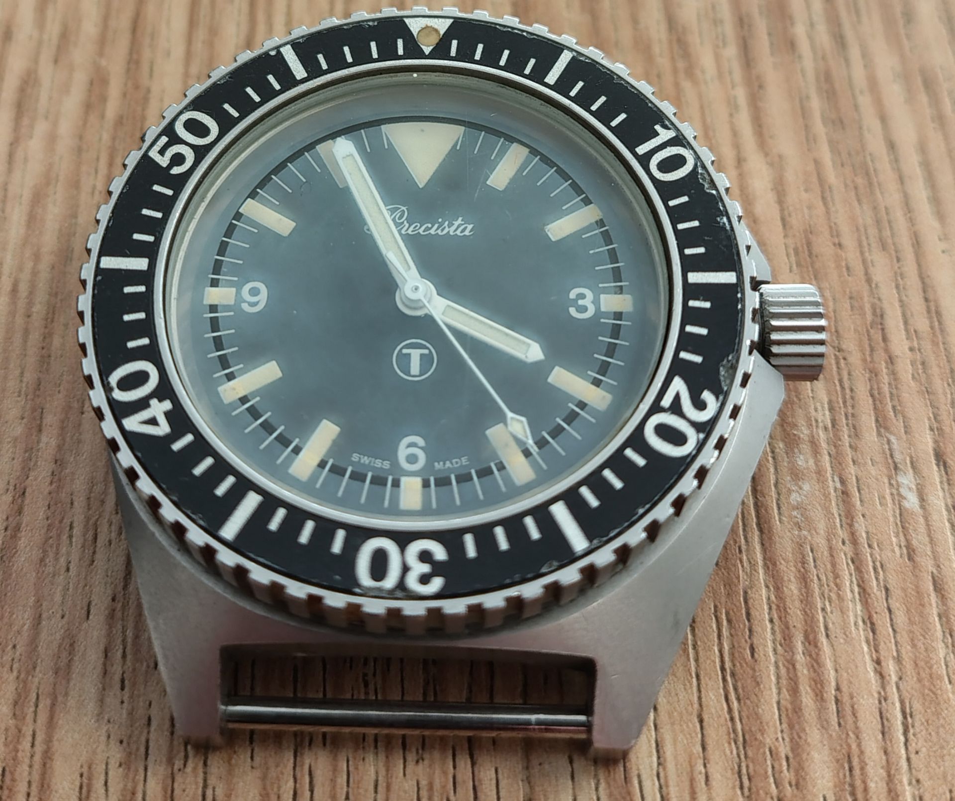 Precista PRS-93 Royal navy divers wristwatch - Big triangle - Fully working - see desc.
