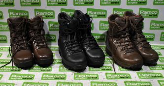 100x pairs of grade 1 various combat boots - may include - Magnum, YDS, Haix - mixed sizes