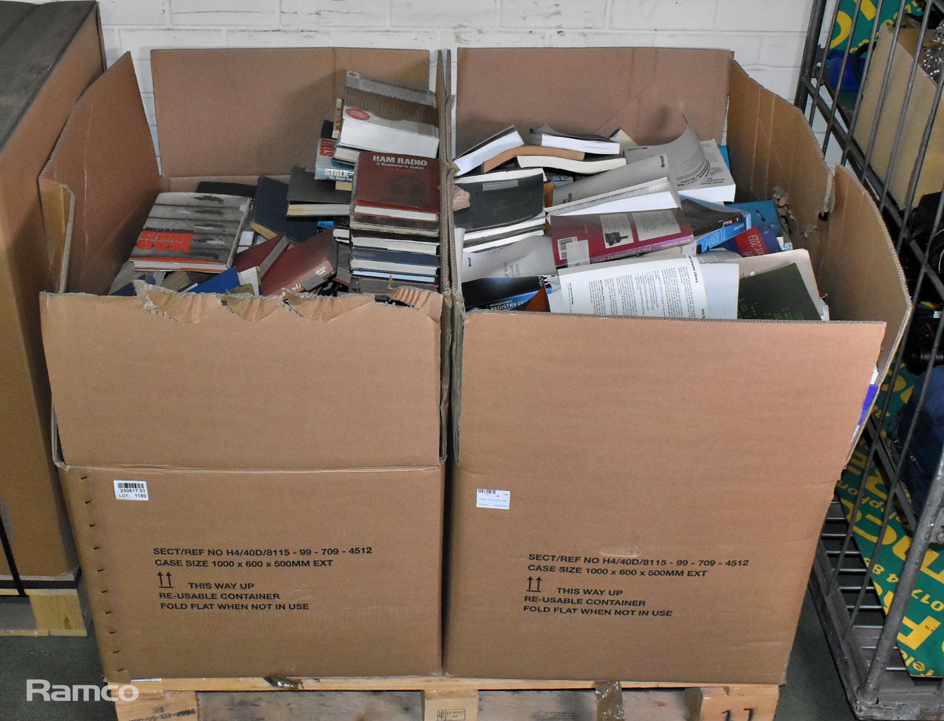 Pallet of mixed genre books