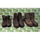 100x pairs of Grade 2 Various combat boots - may include - Magnum, YDS, Haix - mixed sizes