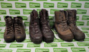 100x pairs of Grade 2 Various combat boots - may include - Magnum, YDS, Haix - mixed sizes