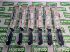 6x Taylor's Eye Witness Sheffield Choice knives - 4x bread knives & 2x large chef's knives