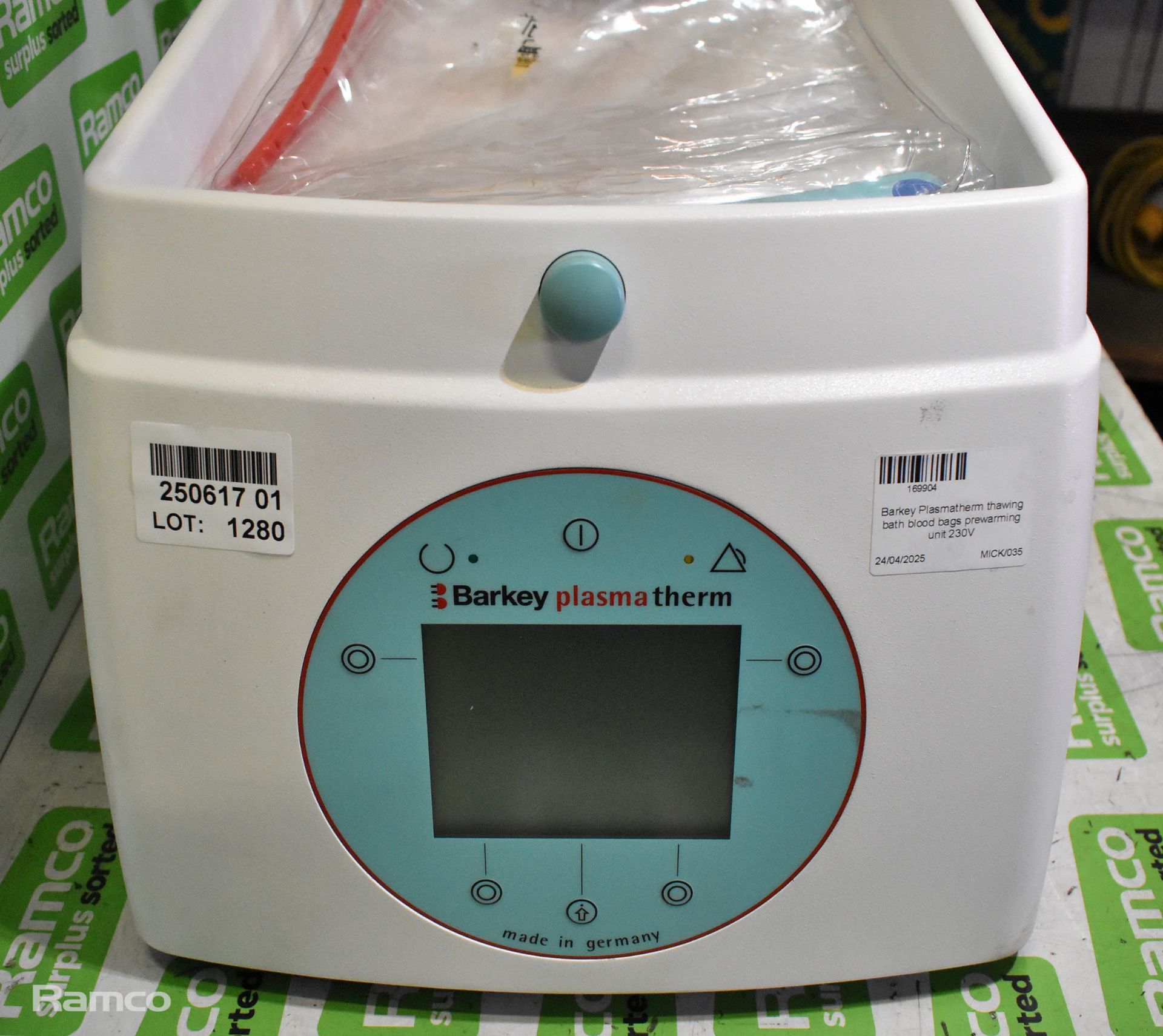 Barkey Plasmatherm thawing bath blood bags prewarming unit - 230V - Image 3 of 5