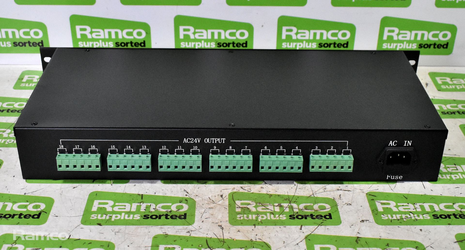 4x 15-PSA1018U - 18 port 24V AC CCTV rack mount PSUs - Image 5 of 9