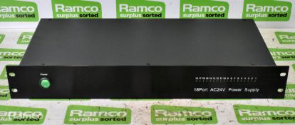 4x 15-PSA1018U - 18 port 24V AC CCTV rack mount PSUs