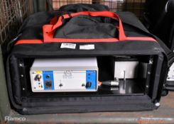 Wood & Douglas SLK 460 T radio transmitter with batteries in a carry case