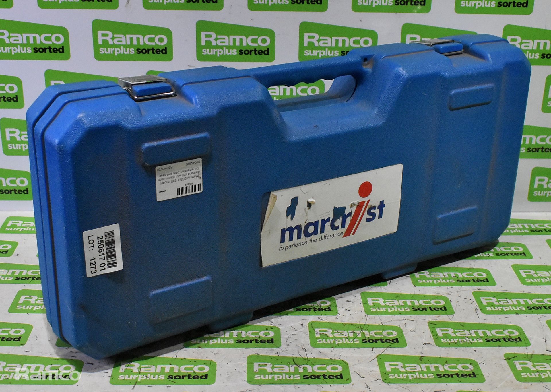 Marcrist DDM1-230 Impact diamond drill with 65mm core bit, extension bars and case - Image 8 of 8