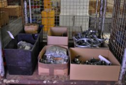 Mixed plumbing pipe clamps and mounting brackets