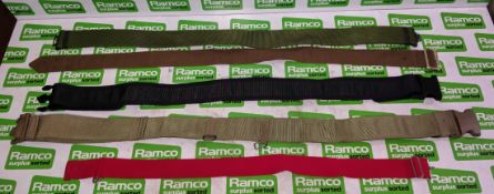 165x British Forces belts - various types and sizes