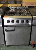 Falcon G2161EU Stainless steel gas 4 burner oven range - W 600 x D 850 x H 1110mm