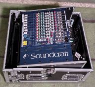 Soundcraft EPM8 8:2 mixer with Sennheiser EW300 receiver, Shure QLXD4 receiver and more