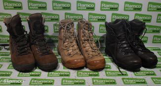 100x pairs of Grade 2 Various combat boots - may include - Magnum, YDS, Haix - mixed sizes
