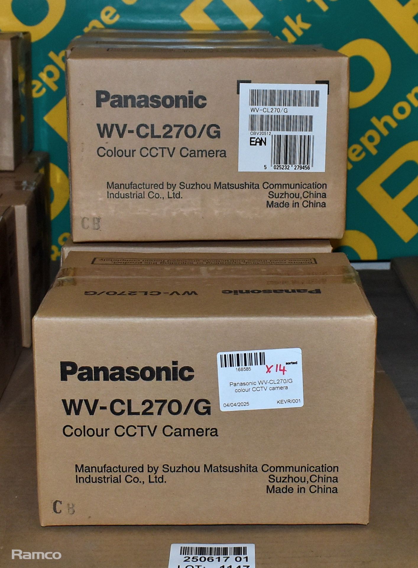 7x Panasonic WV-CL270/G colour CCTV cameras - Image 5 of 5