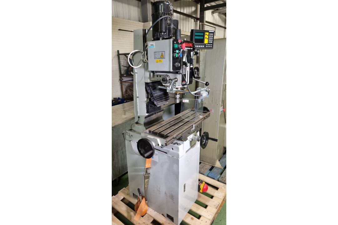 Bench drilling and milling machine mounted on a tool cabinet with spares and accessories - Image 9 of 12