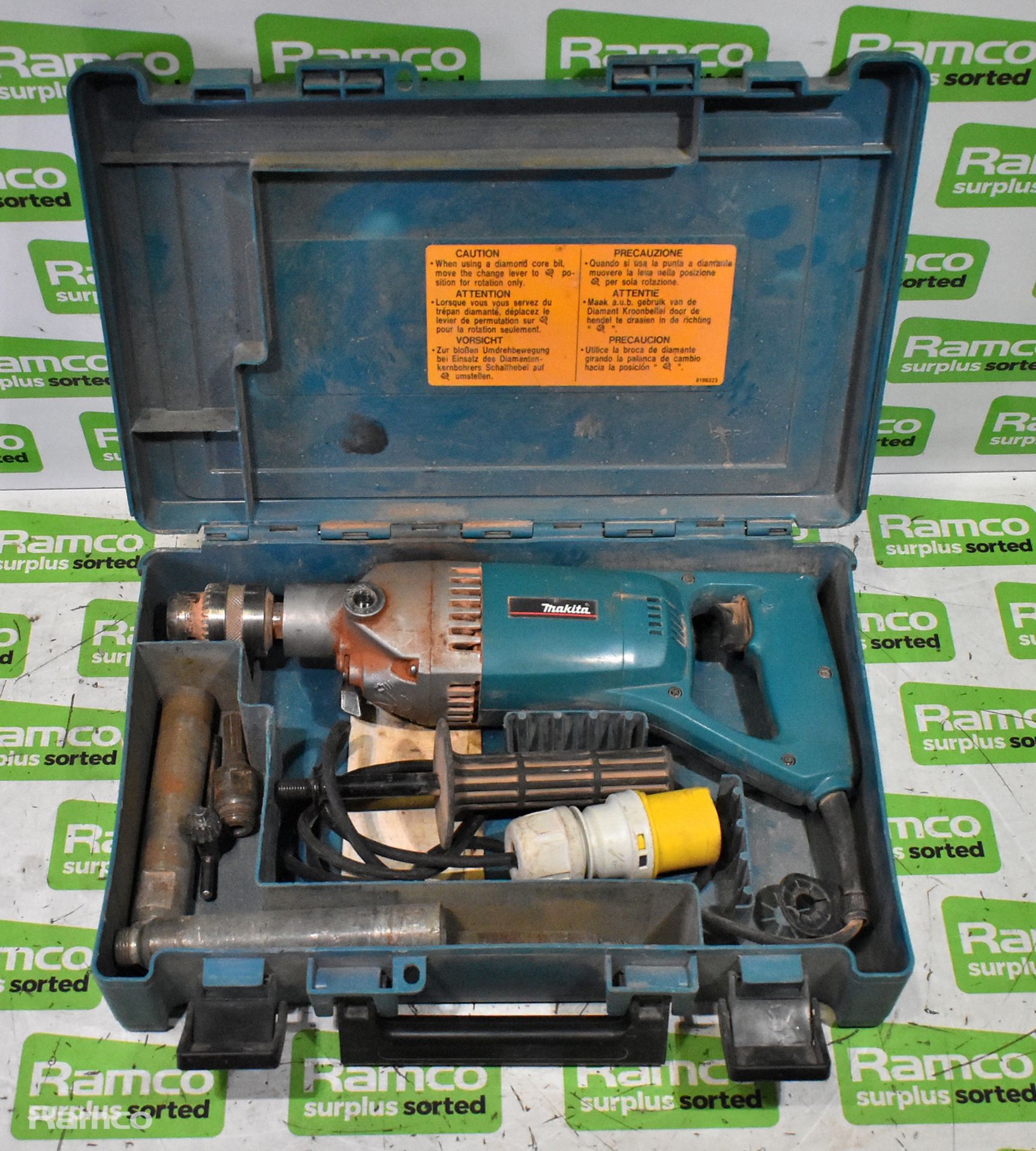 Makita 8406 110V 850W rotary diamond core drill with some core bit and case