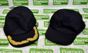 63x British Army & Navy caps - mixed types - mixed sizes