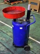 Tecalemit portable gravity waste oil container with oil collection bowl