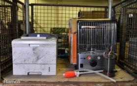 Xerox Phaser 3600 black and white printer and Zibro radiant space heater