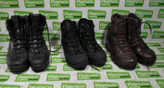 100x pairs of Grade 2 Various combat boots - may include - Magnum, YDS, Haix - mixed sizes