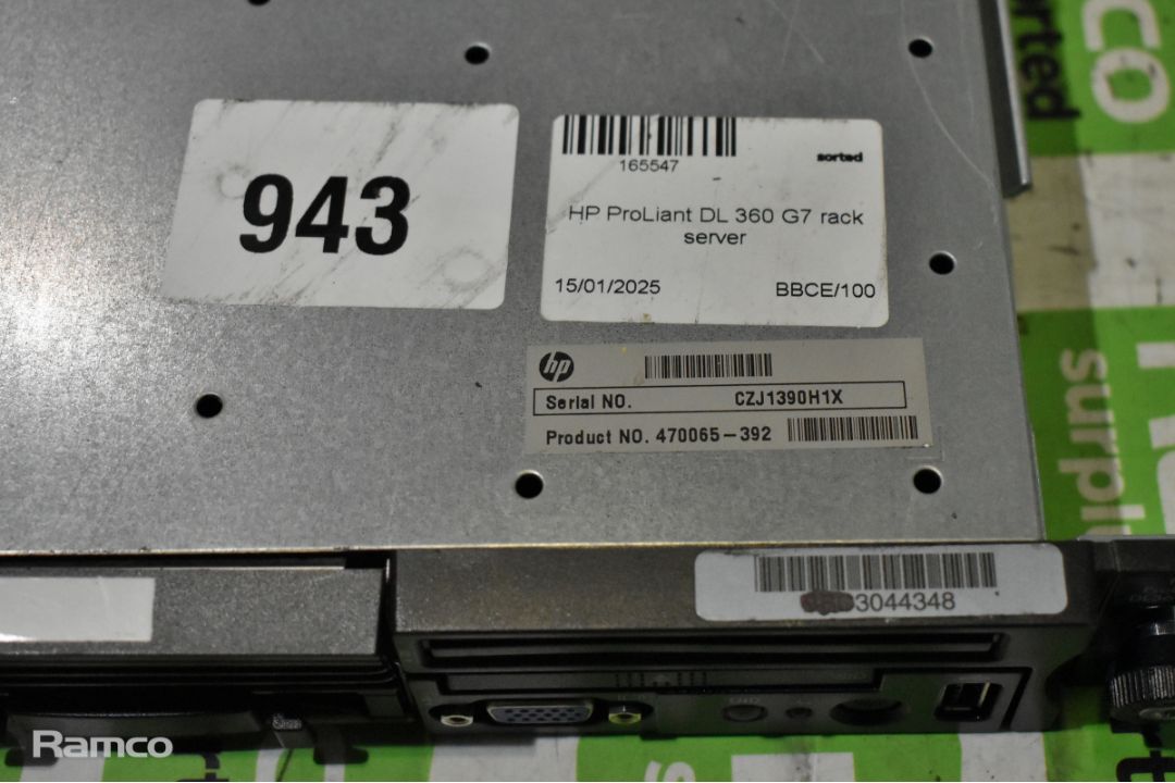 HP ProLiant DL 360 G7 rack server - Image 3 of 5