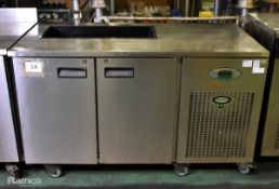 Foster EPRO1/2H stainless steel 2 door refrigerated counter - W 1420 x D 700 x H 990mm