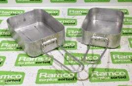 80x British Army pan mess tins - mixed sizes