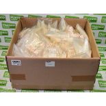 Taihei Tech white stick-on cable ties - 20 per pack - 120 packs approx.