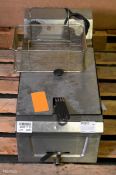 Falcon countertop single tank deep fryer with basket - 230V - W 300 x D 630 x H 320mm