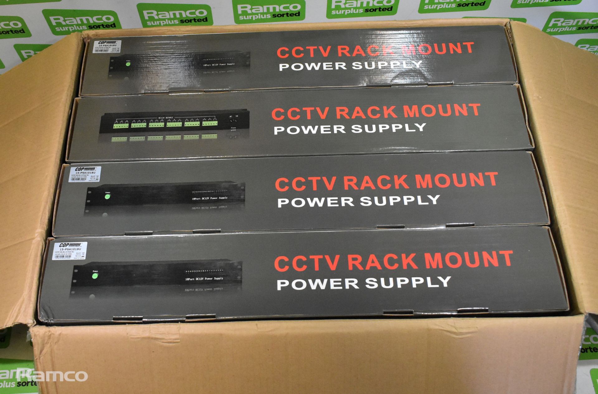 4x 15-PSA1018U - 18 port 24V AC CCTV rack mount PSUs - Image 8 of 9